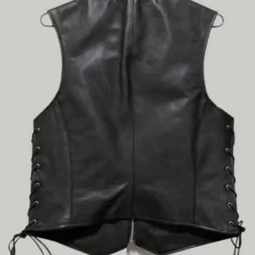 Bone Skeleton Leather Vest