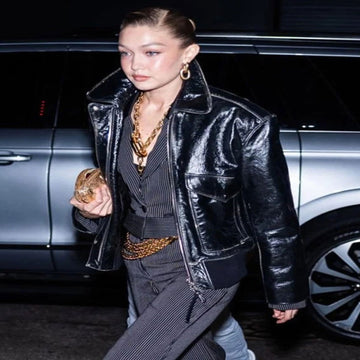 Gigi Hadid NYC 2025 Leather Jacket