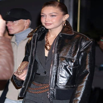 Gigi Hadid NYC 2025 Leather Jacket