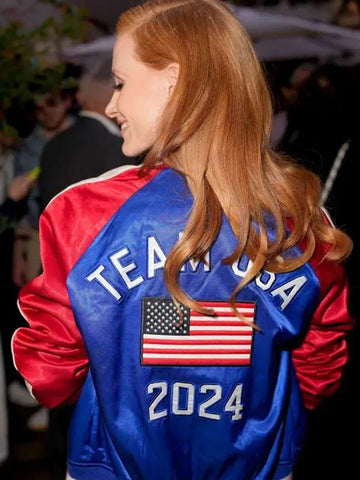 Jessica Chastain Paris Olympics 2024 Usa Jacket