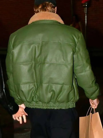 Justin Bieber Green Jacket