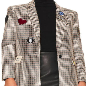 Keltie Knight E! News 2025 Check Patch Blazer