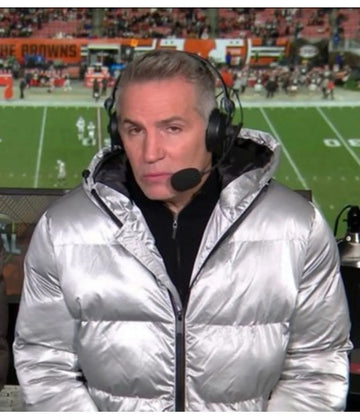 Kurt Warner Puffer Silver Jacket