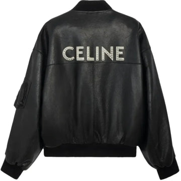 Celine Leather Bomber Jacket