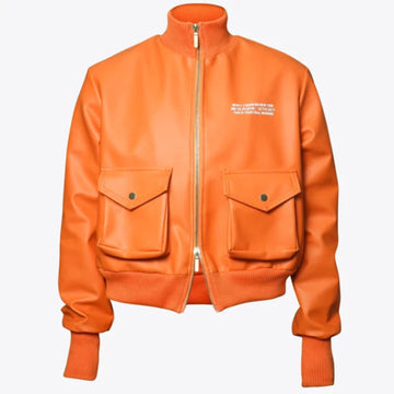 Juice Wrld Orange Aviator Jacket