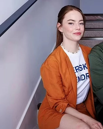 Emma Stone Press Junket Kinds of Kindness Blazer