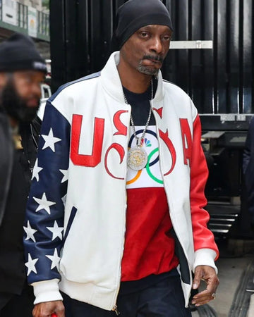 Snoop Dogg U.S. 2024 Olympic Leather Jacket