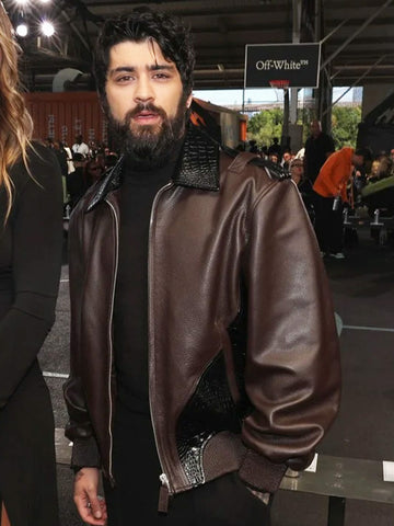 Zayn Malik Off-White Show Leather Jacket