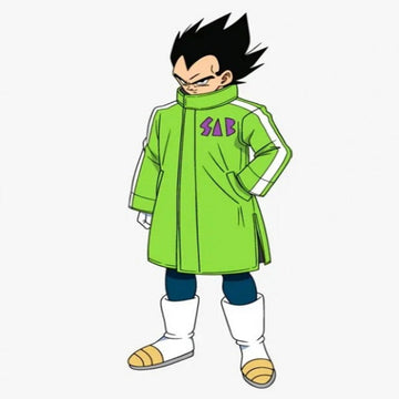 Dragon Ball Super Broly Vegeta Sab Green Leather Coat Jacket Goku Sab Jacket