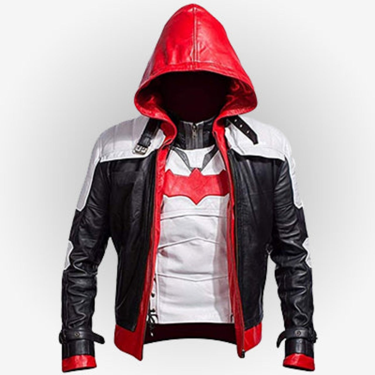 Batman Arkham Red Hood Leather Jacket with Vest