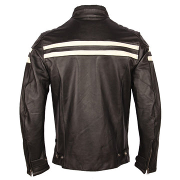 Men’s Black Biker Slim Fit Leather Jacket