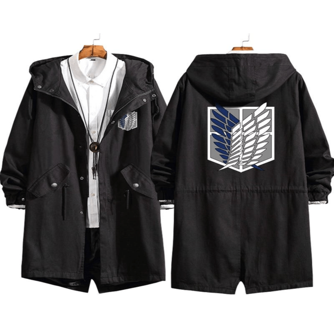 Attack on Titan Windbreaker Eren Levi Trench Coat