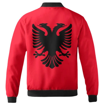 Albanian Eagle Quilted Bomber Jacket