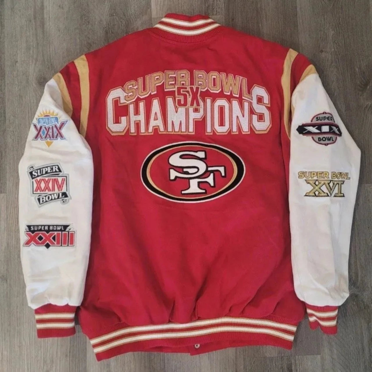 Super Bowl 5 Time Champions 49ers Jacket