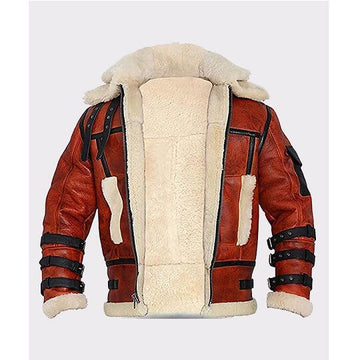 Aviator Sheepskin Men’s B6 Bomber Shearling Leather Jacket