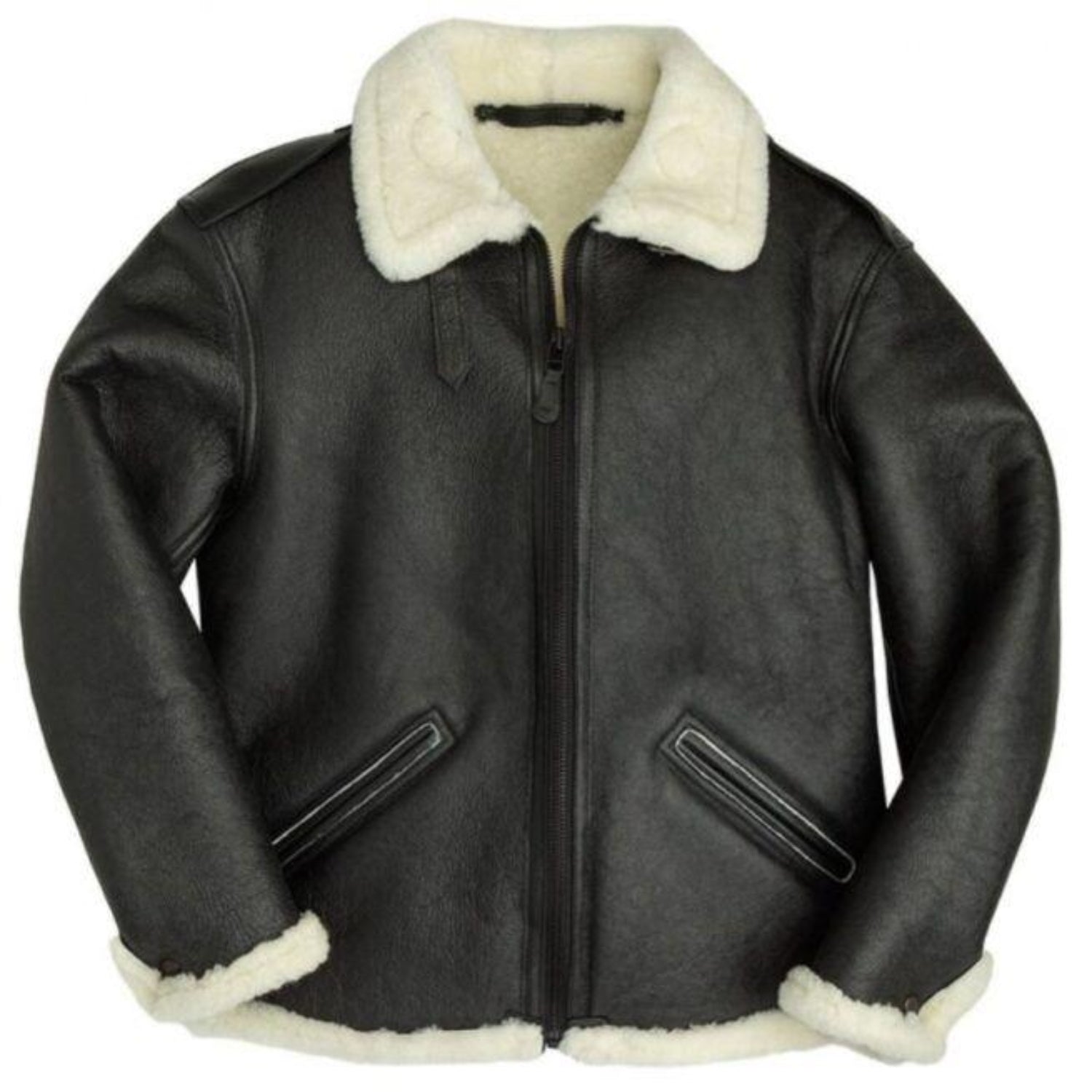 B-6 Black Shearling Bomber Jacket