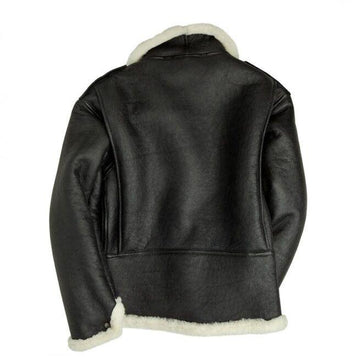 B-6 Black Shearling Bomber Jacket