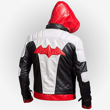 Batman Arkham Red Hood Leather Jacket with Vest