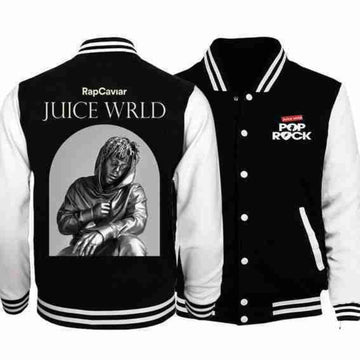 Juice Wrld Black & White Varsity Jacket
