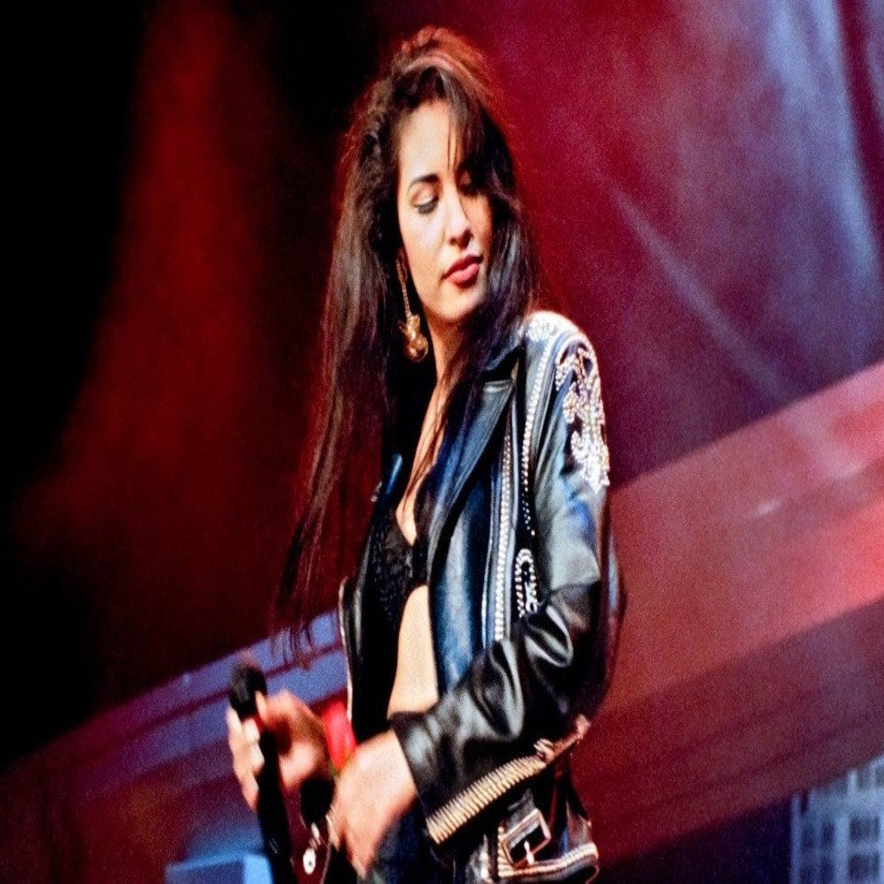 Selena Quintanilla Black Leather Jacket