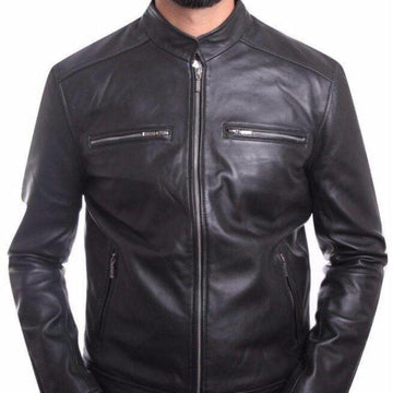 Black Biker Leather Jacket