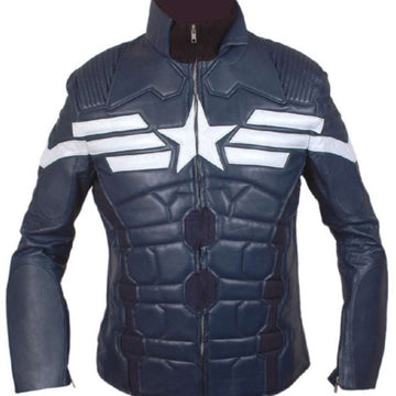 Captain America 2014 The Winter Soldier Motorbike Leather Jacket