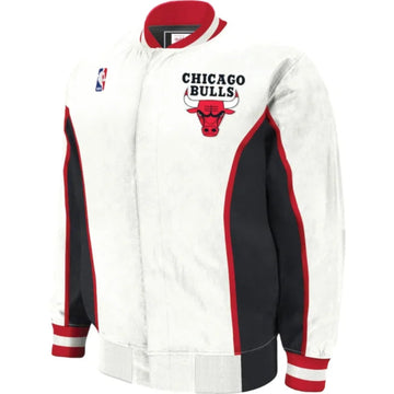 Chicago Bulls Mitchell & Ness White Hardwood Classics Jacket