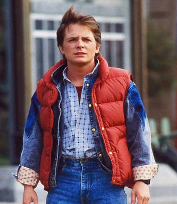 Back to the Future Marty McFly Puffer Vest Red
