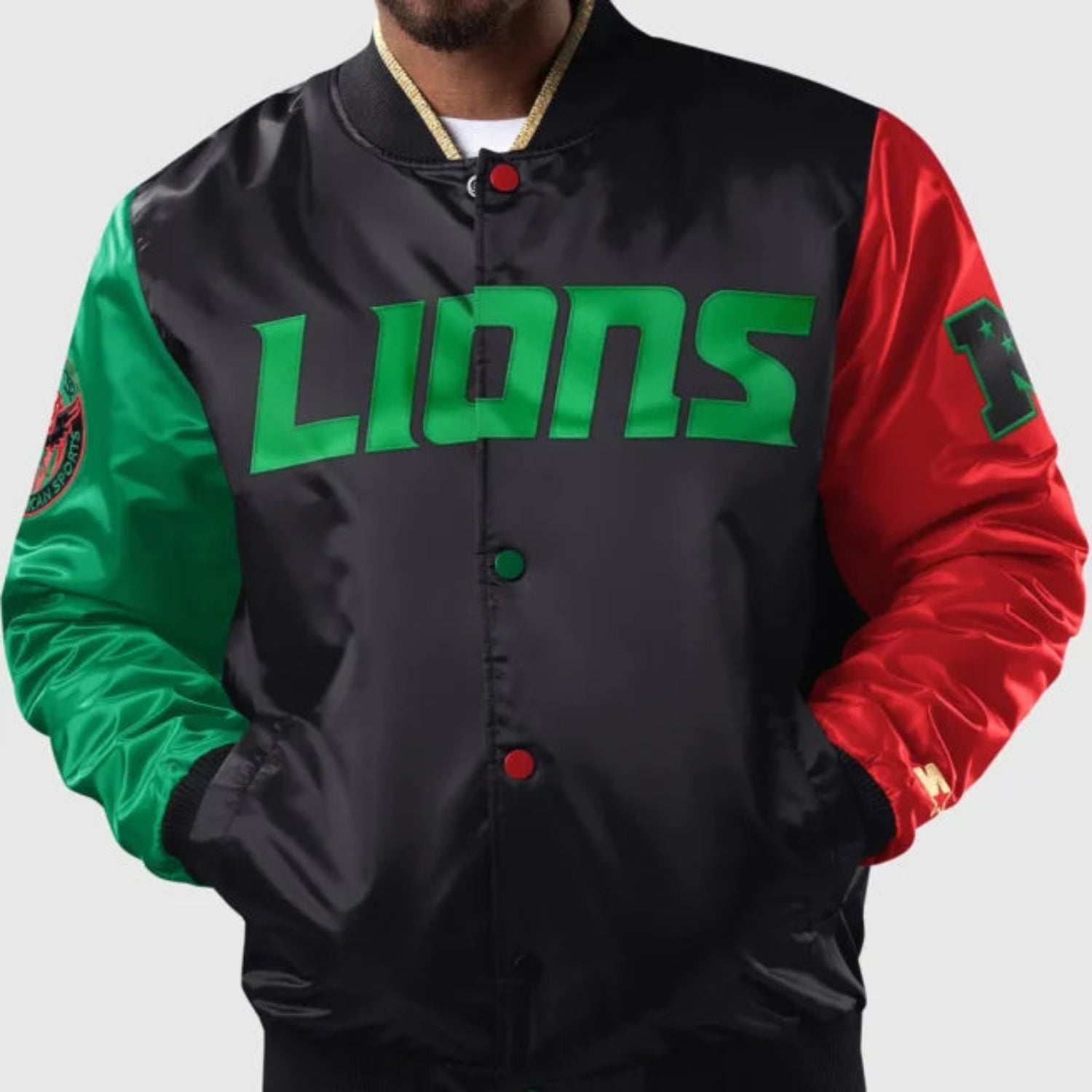 Detroit Lions TY Mopkins Black History Month Jacket