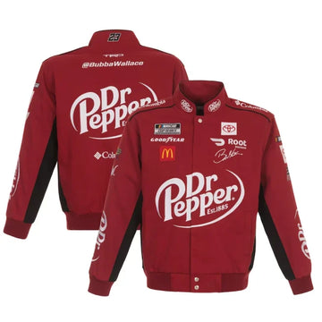Dr. Pepper Bubba Wallace JH Design Burgundy Jacket