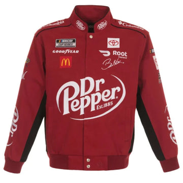 Dr. Pepper Bubba Wallace JH Design Burgundy Jacket