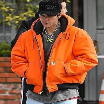 Justin Bieber Orange Jacket