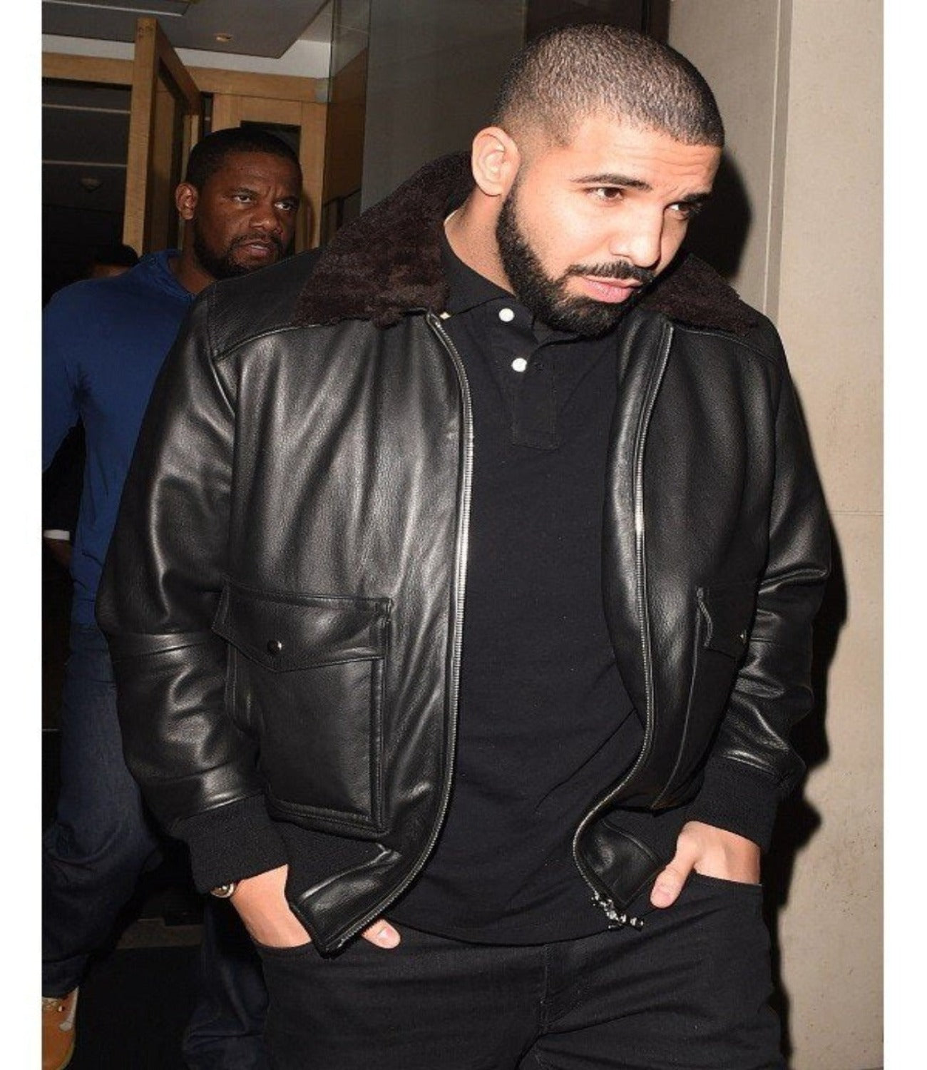 Rapper Drake Bomber Style Leather Jacket