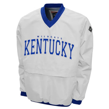 Kentucky Wildcats White Windshell V-Neck Jacket