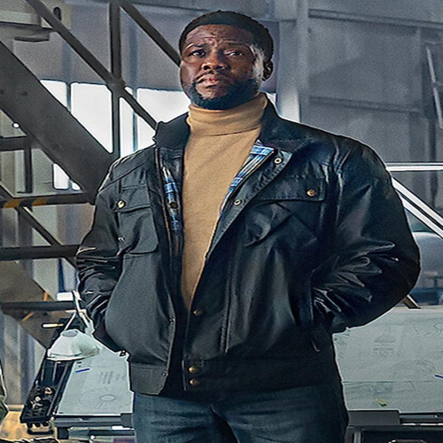 Kevin Hart Lift 2024 Black Jacket