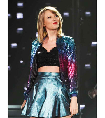Taylor Swift Rainbow Color Sequin Jacket