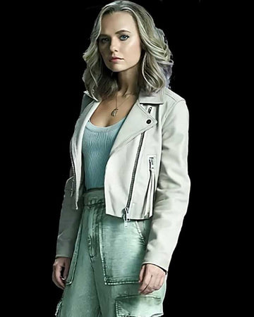 Knights of the Zodiac 2023 Madison Iseman White Biker Jacket
