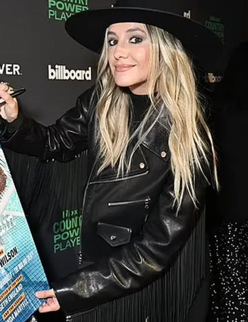 Lainey Wilson Billboard Country Power Players 2024 Leather Jacket