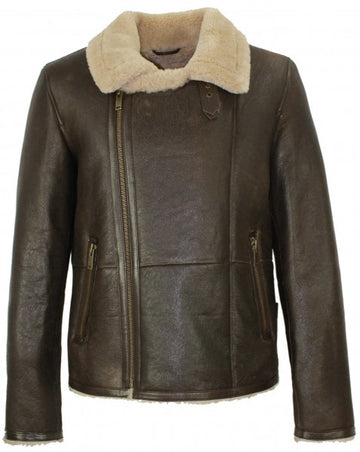 Light Brown Genuine Bomber Leather Jacket