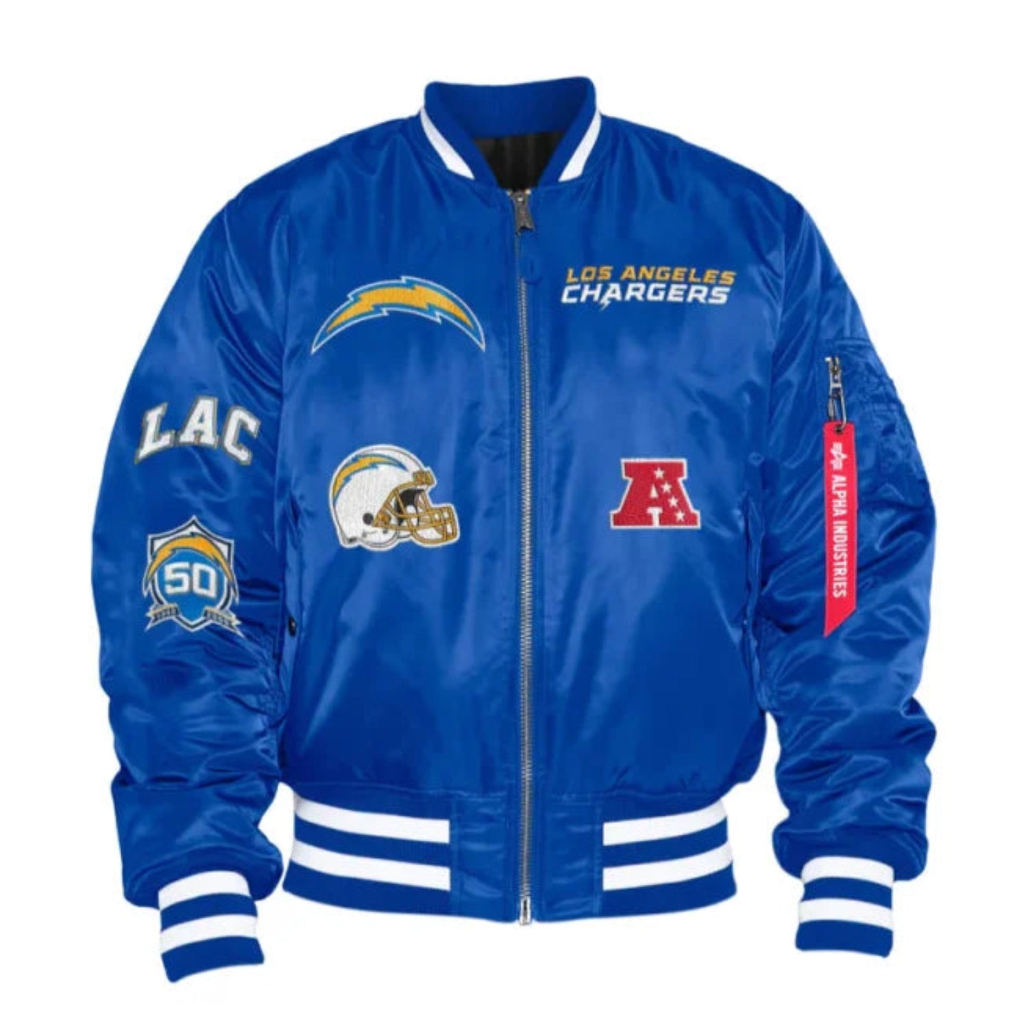 Los Angeles Chargers X Alpha X New Era MA-1 Jacket