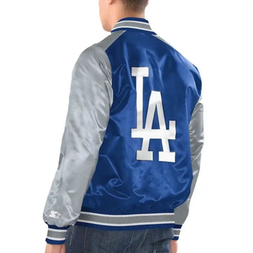 Los Angeles Dodgers Starter Royal/Grey Satin Jacket