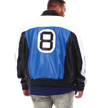 Men’s 8 Ball Genuine Leather Jacket B&T