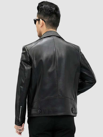 Men’s Black Biker Leather Jacket