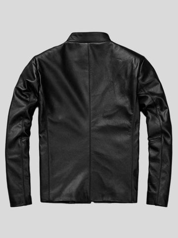 Men’s Black Café Racer Leather Jacket