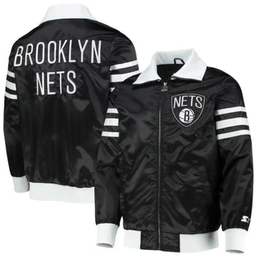 Men’s Brooklyn Nets Starter Black Varsity Jacket