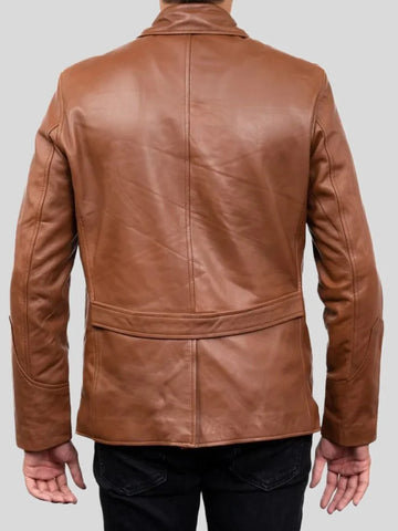 Naseby Men’s Brown Leather Blazer