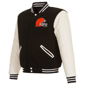 Men’s NFL Pro Line Black/White Cleveland Jacket