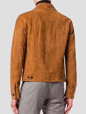 Men’s Suede Trucker Leather Jacket