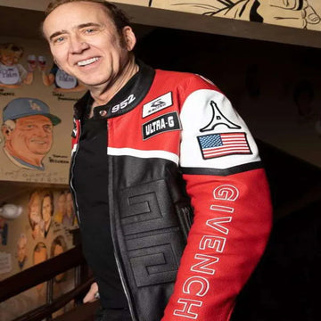 Nicolas Cage L A 2024 Biker Jacket