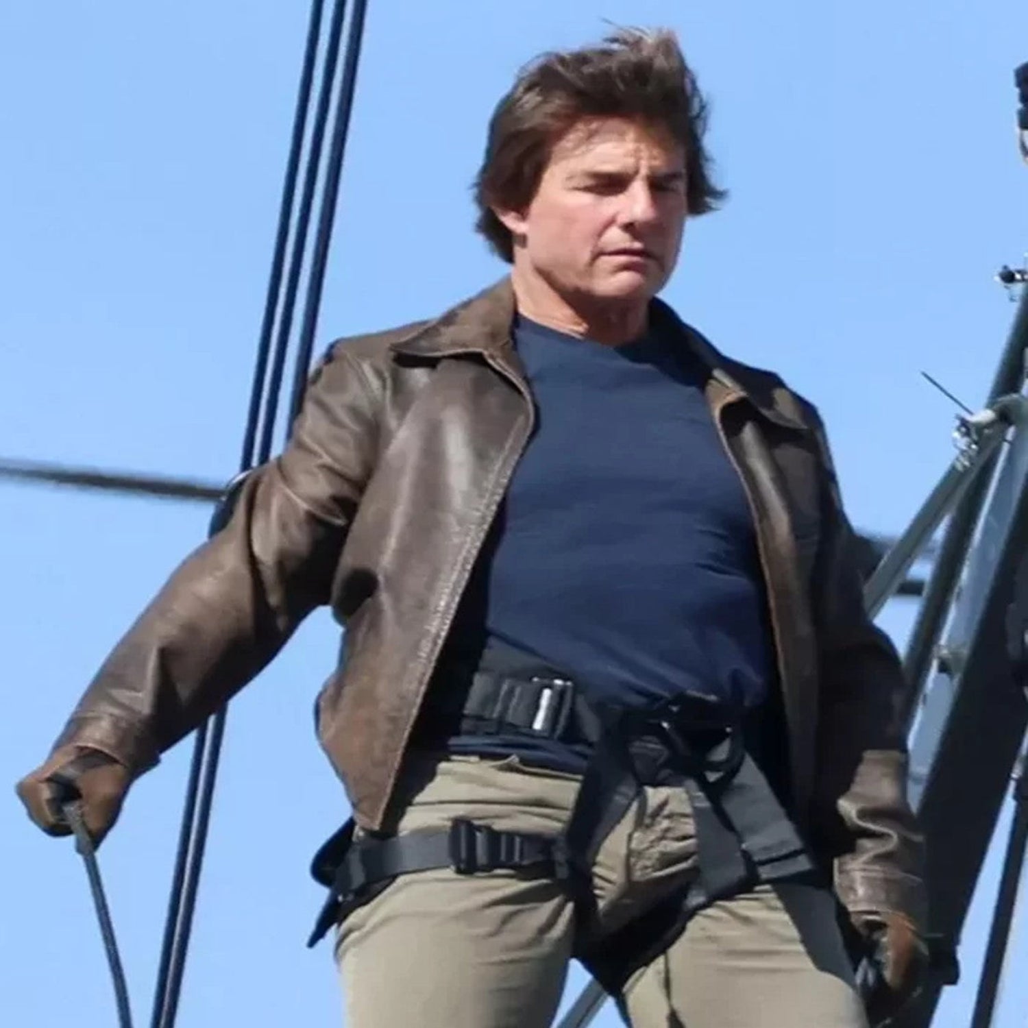 Tom Cruise Paris Olympics 2024 Leather Jacket